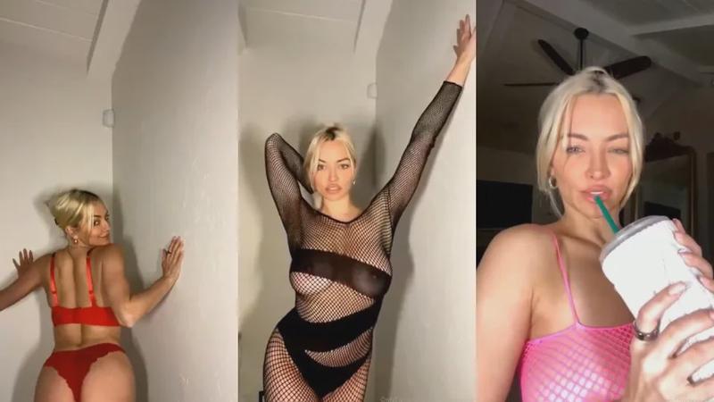 Lindsey Pelas Pink Fishnet Livestream Video Leaked